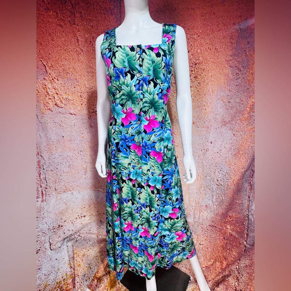 NWOT Large Coldwater Creek Button Up Floral Maxi Dress